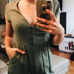 Princess Polly Olive Jumpsuit size 8